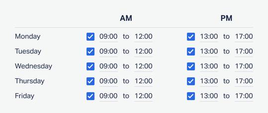 Work schedules